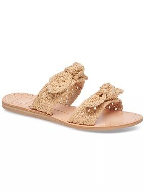 Woven Raffia Double Strap Slide Sandal - Dolce Vita